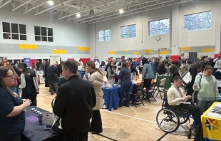Attendees visit vendors at the Diocese of Arlington, Virginia’s 2025 “From Inclusion to Belonging Conference” on March 25, 2025. Credit: Porto Charities